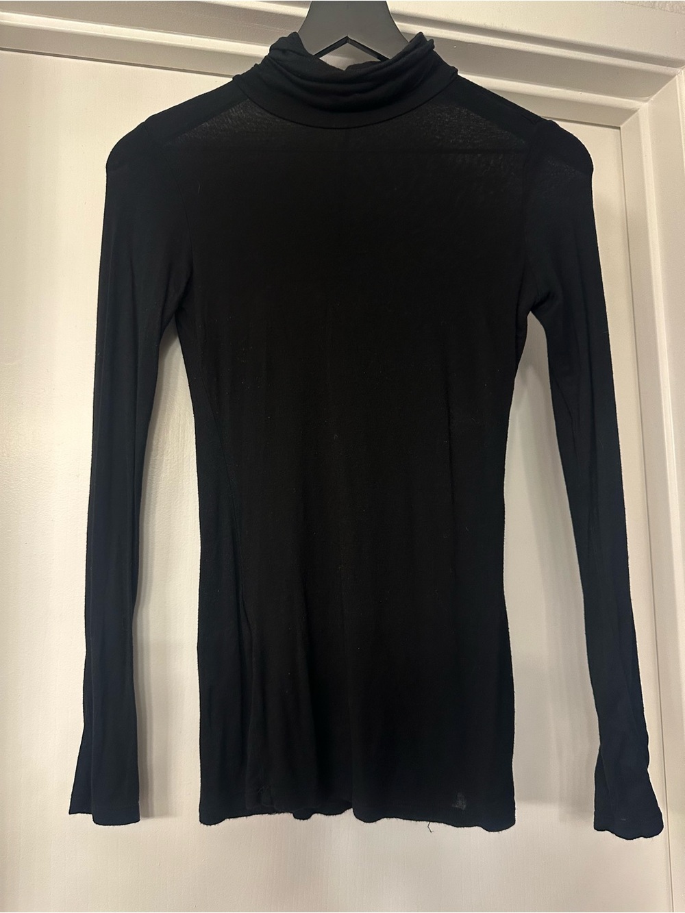 BCBGeneration Black Ribbed Turtleneck Top